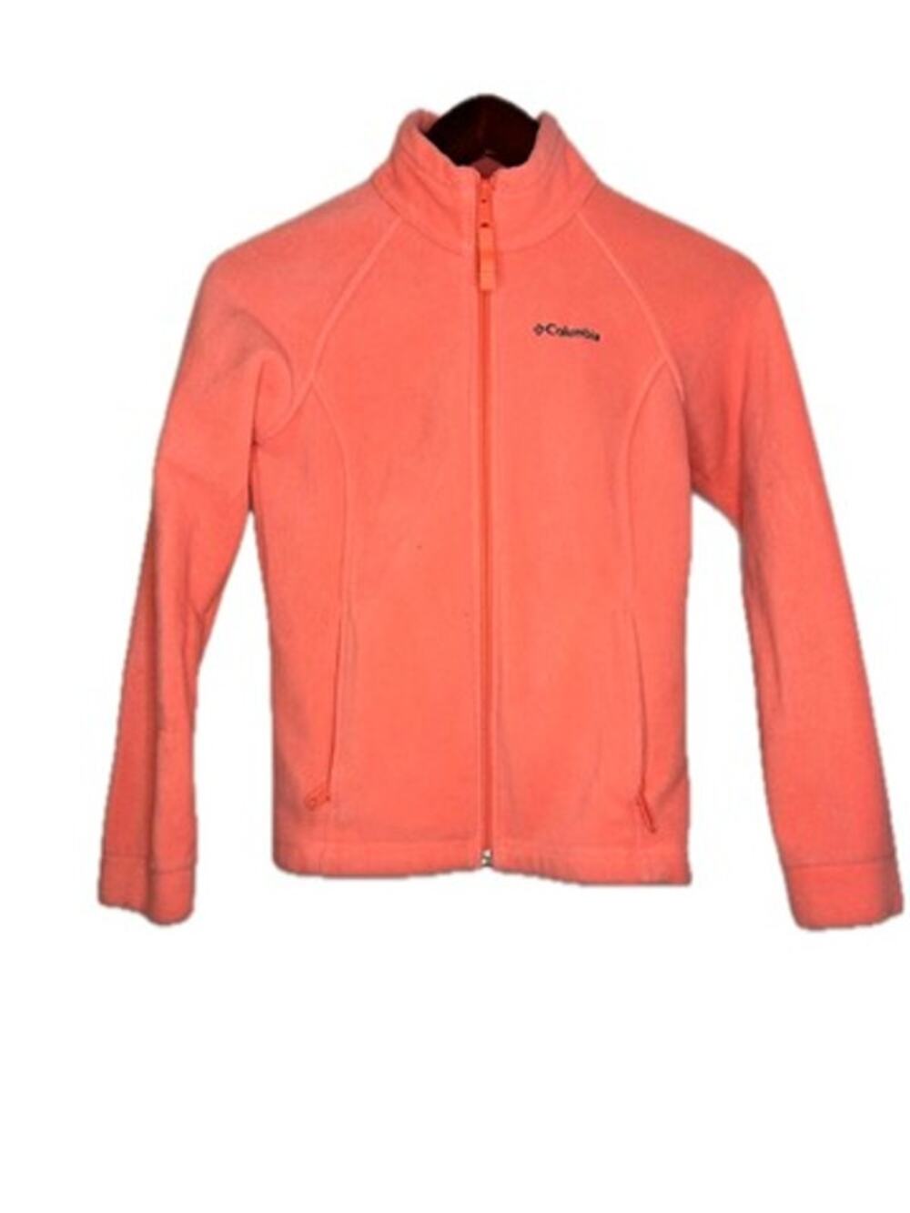 Columbia Women’s Medium Coral Zip Fleece Jacket Lightweight Outdoors Zip Pockets